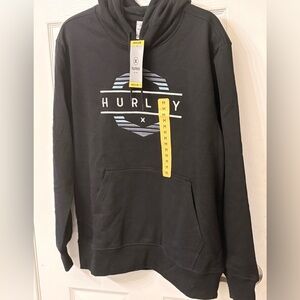 Hurley Black Hoodie with Embroidered Logo